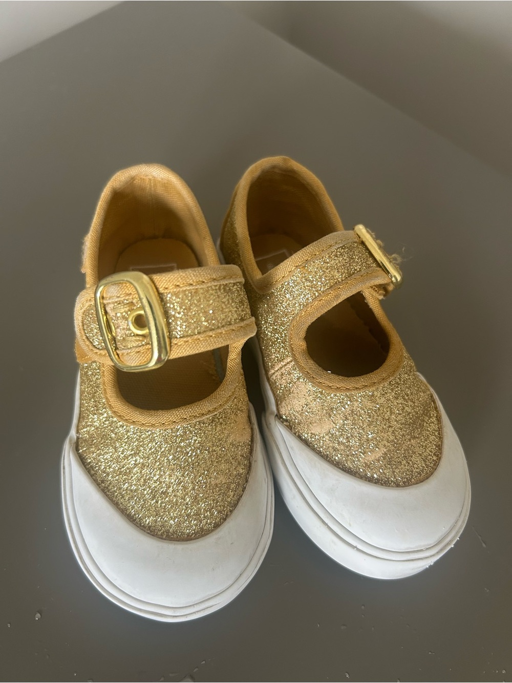 Vans Girls Gold Glitter Mary Jane Sneakers - Picture 6 of 6